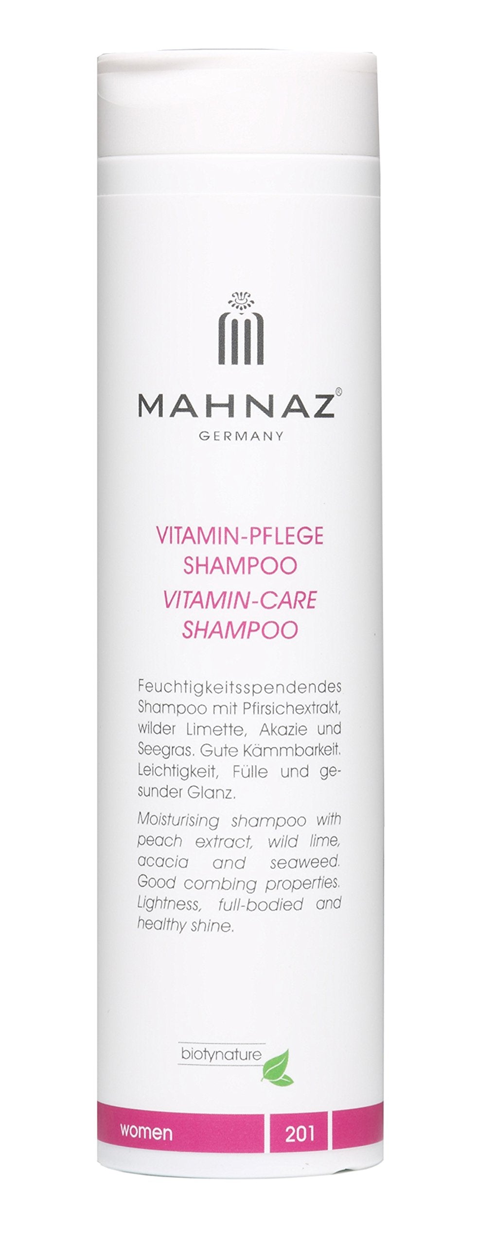 MAHNAZ® mildes Vitamin Pflege-Shampoo, für die häufige Haarwäsche, Leichtigkeit und Fülle, vegan, 20
