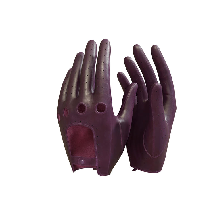 MGGMOKAY Damen Leder Autohandschuhe Lederhandschuhe Ungefüttert M Weinrot(thouchscreen), M Weinrot(t