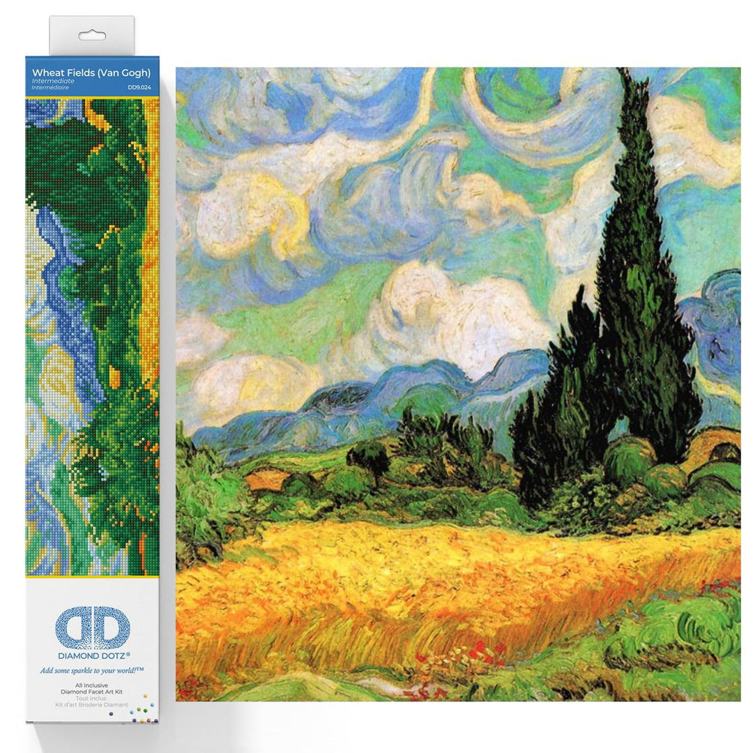 Diamond Dotz DD9-024 Weizenfeld (Van Gogh), ca. 51 x 39 cm gross, Diamond Painting, Malen mit Diaman