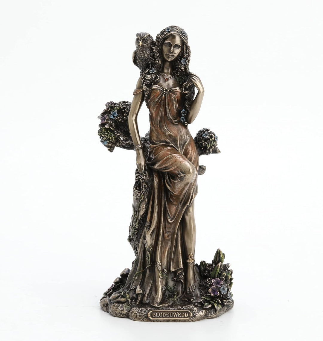 Veronese Design Blodeuwedd Keltische Göttin des Frühlings und der Blumen, kaltgegossenes Kunstharz,