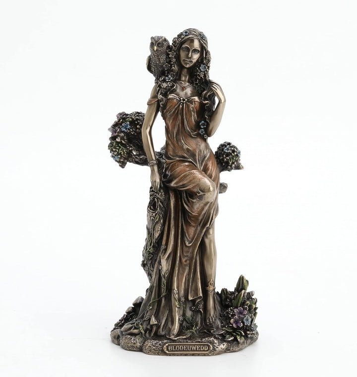 Veronese Design Blodeuwedd Keltische Göttin des Frühlings und der Blumen, kaltgegossenes Kunstharz,