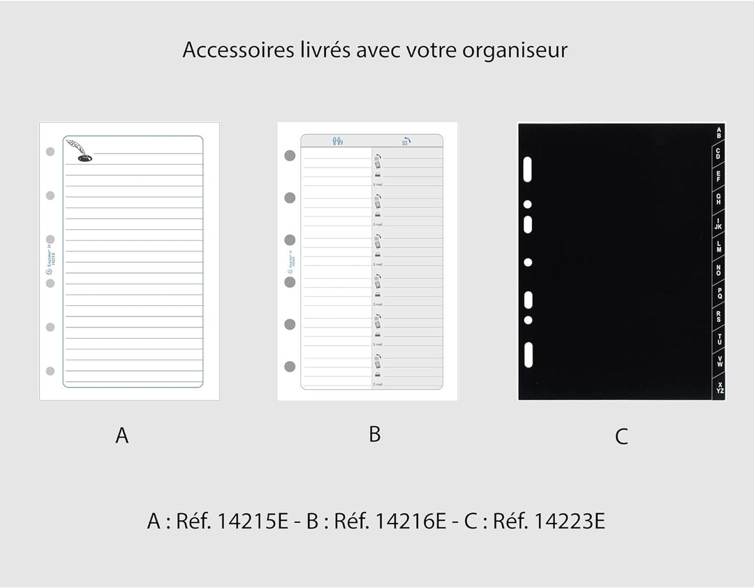 Exacompta - 42551E – Organizer Wochenkalender Exatime 14 Baltique – 11 x 14,5 cm – September 2023 bi