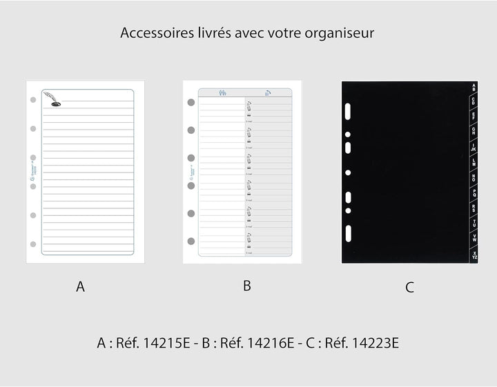 Exacompta - 42551E – Organizer Wochenkalender Exatime 14 Baltique – 11 x 14,5 cm – September 2023 bi