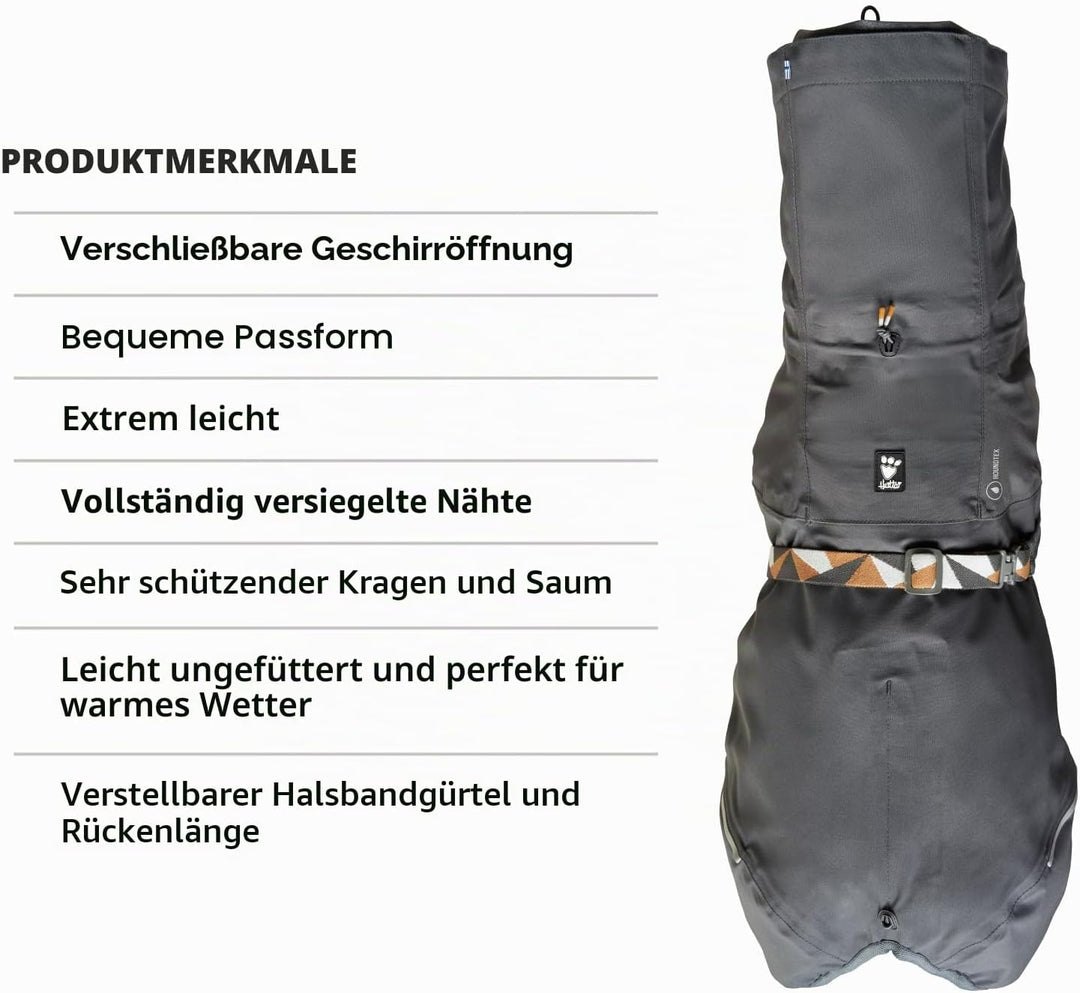 Mudventure Hundemantel ECO Regenjacke für Hunde (BlackBerry, 35) 35 Blackberry, 35 Blackberry