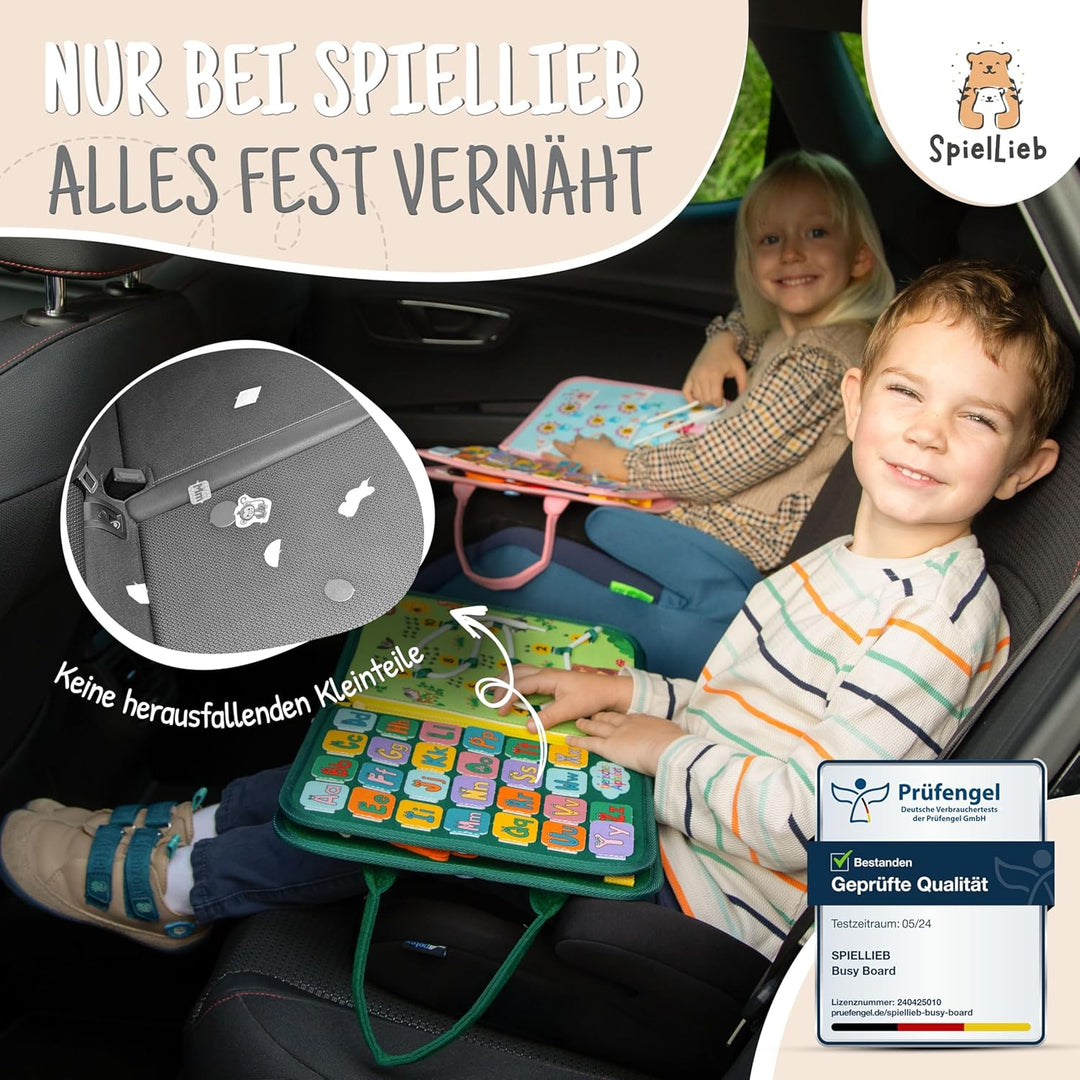 SpielLieb® Montessori Busy Board Deutsch ab 3 Jahre - interaktives Activity Board Spielzeug für Klei