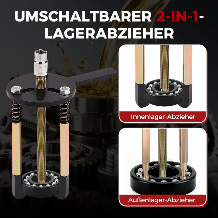 36-in-1 Lagerabzieher-Set, Innenlager Abzieher, Innenlochabzieher, Kugellager Abzieher mit 3-Backen-