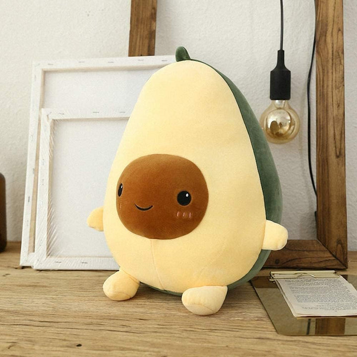 Yeqivo Niedliches Avocado Plüschtier mit Avocado gefülltes Kissen Geschenk für Mädchen Jungen Freund