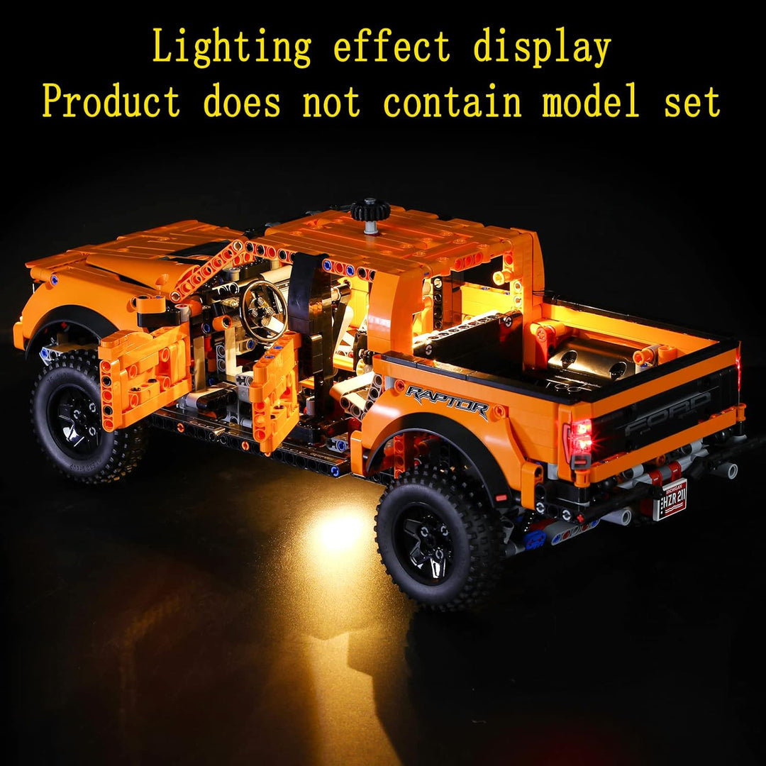 GEAMENT LED Licht-Set Kompatibel mit Lego Ford F-150 Raptor Pick-Up Truck - Beleuchtungsset für Tech