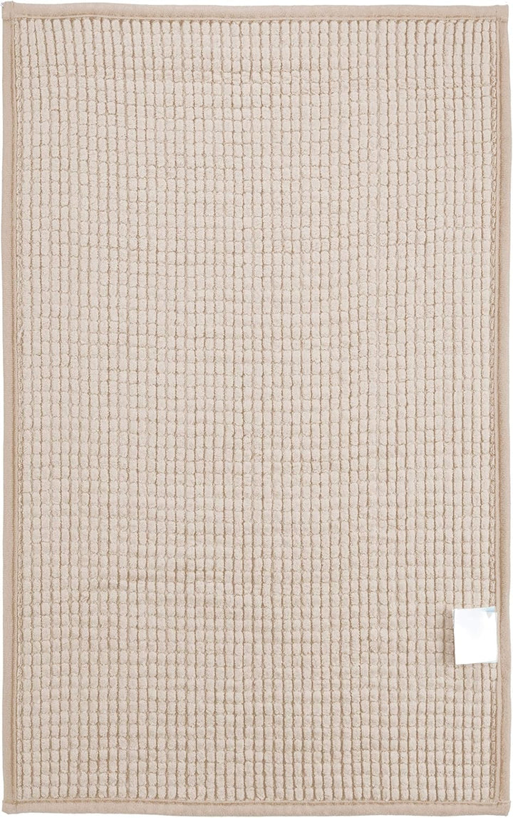Brandsseller Moderne Chenille Badmatte Duschmatte Badeteppich im Shaggy Style (50x80 cm, Beige) 50x8