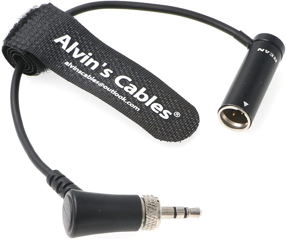 Alvin's Cables Low-Profile Mini-XLR 3-Pin Stecker TA3M auf 3.5mm-TRS-Locking Audio-Kabel für Canon-E