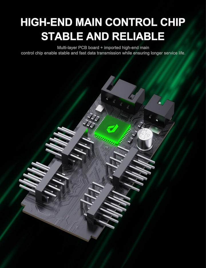 upHere USB 2.0 9-Pin Hub,1 zu 4 Mainboard Erweiterung,SATA Stromversorgung,Hochgeschwindigkeits-Date