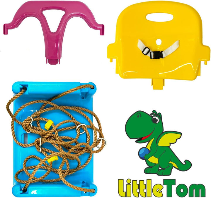 LittleTom 3-in-1 Babyschaukel Outdoor ab 6 Monate - 40x43x33 Gartenschaukel Baby Schaukel Kleinkinde