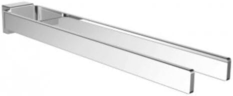 EMCO Cue Handtuchhalter zweiarmig zur Wandmontage, starre Handtuchstange aus Metall, hochwertiger Ba