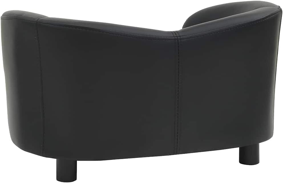 vidaXL Hundesofa Schwarz 67x41x39cm Kunstleder Hundecouch Hundebett Haustier, Schwarz