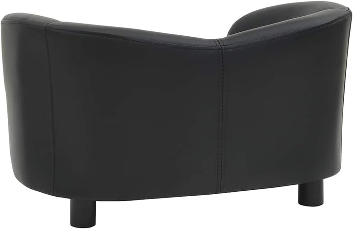 vidaXL Hundesofa Schwarz 67x41x39cm Kunstleder Hundecouch Hundebett Haustier, Schwarz