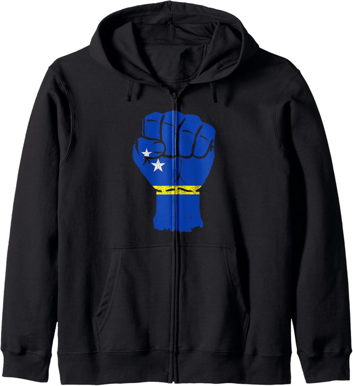 Curacao Flagge Herz Karibik Souvenir Kapuzenjacke