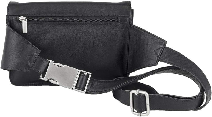 LEAS Gürteltasche mit Volllederausstattung Echt-Leder, schwarz Travel-Line