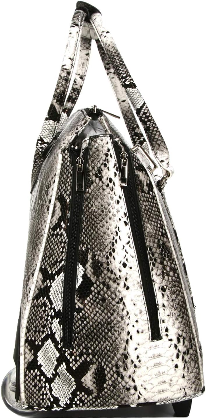 Bowatex Luxus Damen Akten Laptoptasche 2 Rollen Trolley Weiss Bunt Olivia Lauren