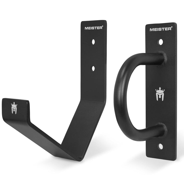 Meister XSteel Battle Rope Wandhalterung Kit mit Anker & Aufbewahrungshaken – Mattschwarz Mattes Sch