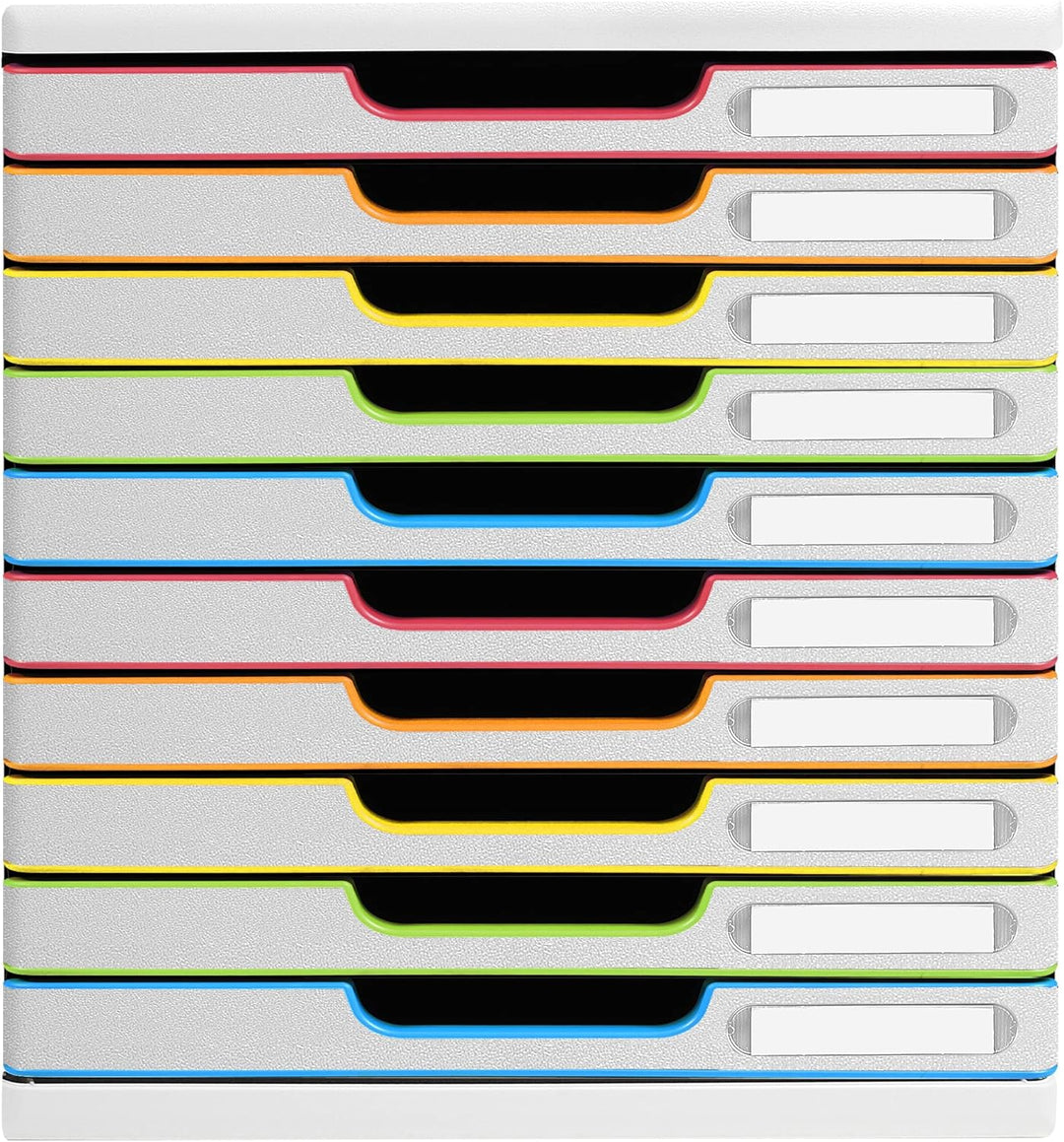 Exacompta - Artikelnummer: 302913D - MODULO A4-10 geschlossene Schubladen für DIN A4+ Dokumente - Au