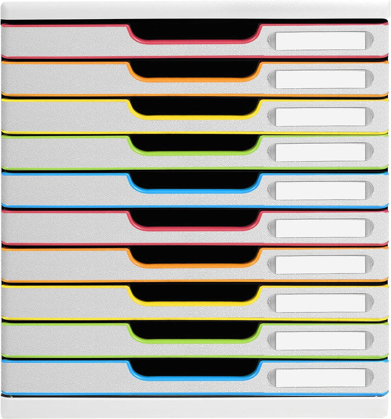 Exacompta - Artikelnummer: 302913D - MODULO A4-10 geschlossene Schubladen für DIN A4+ Dokumente - Au