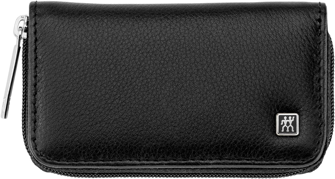 ZWILLING Maniküreset 3-teilig Nagelpflegeset aus Rindleder mit Reissverschluss, Premium, Schwarz