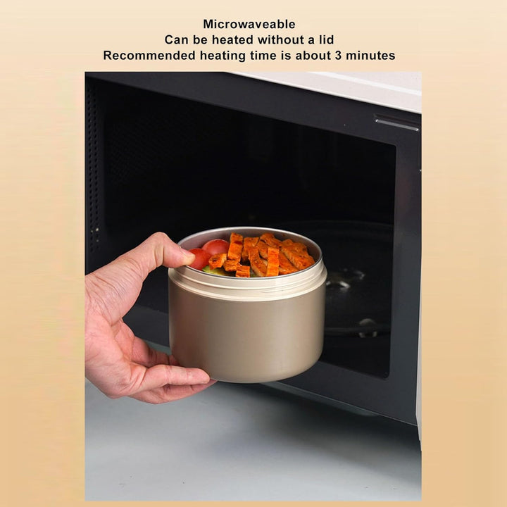 TOPINCN Isolierter Lunchbehälter aus Edelstahl 304 mit Thermobeutel, Versiegelte Lunchbehälter für L