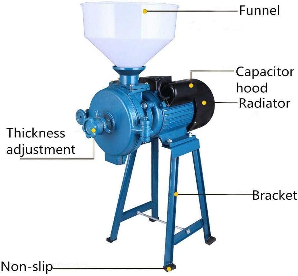 2200W elektrische Getreidemühle, Schleifer, Brecher, Getreidemühle mit Trichter Nussmühle für Reis M