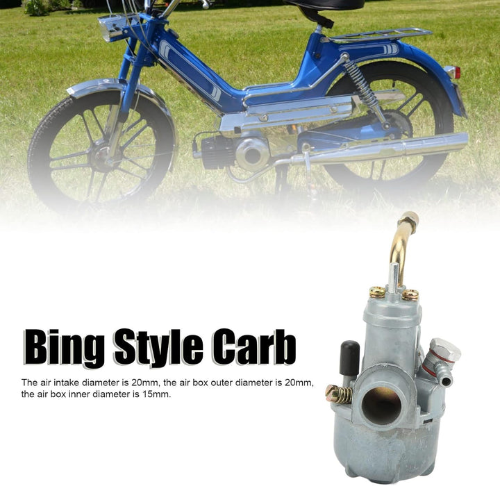 Aramox 15 Mm Bing Style Vergaser, 15 Mm Bing Style Vergaser, 20 Mm Einlassdurchmesser, Moped-Motorra