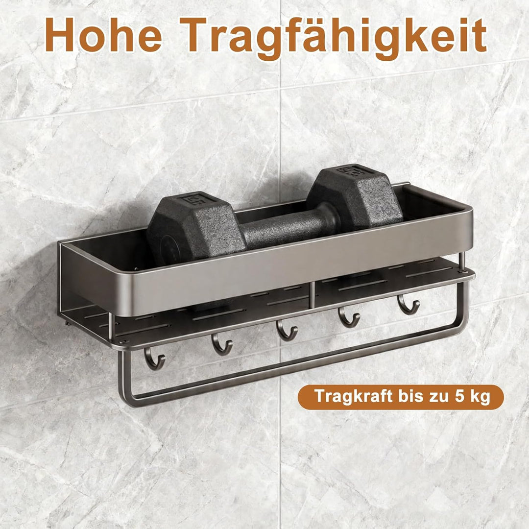 Dadregal Ohne Bohren 2 Stück, Duschablage Ohne Bohren, Shampoo Halterung für Dusche, Rostfreie Badez