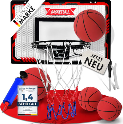 VALENESS® Mini Basketballkorb Indoor [für Tür & Wandmontage] - Kleiner Basketball Korb mit Dunk-Funk