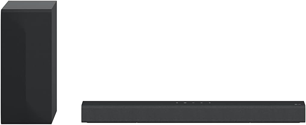 LG DS60Q 2.1 Soundbar (300W) mit kabellosem Subwoofer (HDMI, Bluetooth), Schwarz
