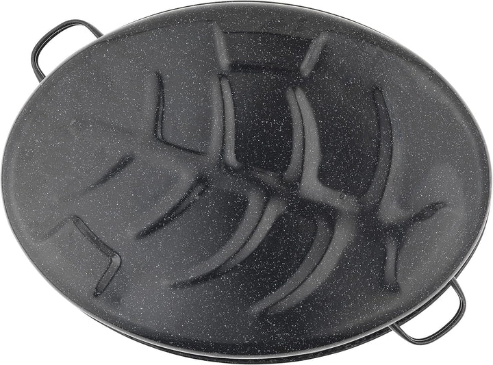 Russell Hobbs BW07215EU Ø 38 cm Glaskörper-Emaille tiefer Bräter/brattopf mit Deckel, spülmaschinenf