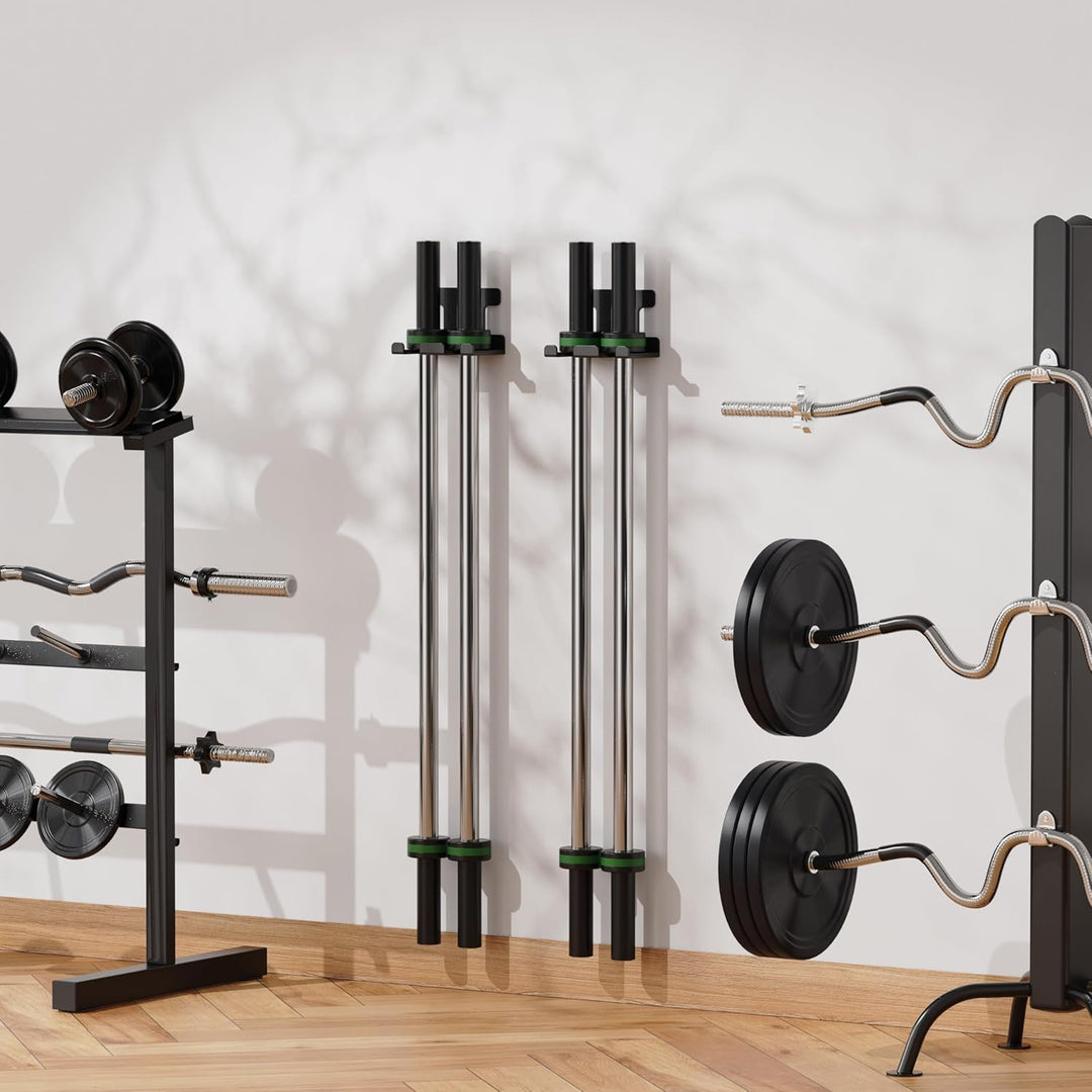 Wandhalterung für Langhantel, für Zuhause, für den gewerblichen Gebrauch, Garagen-Fitnessstudio Vert