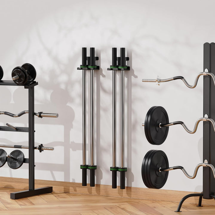 Wandhalterung für Langhantel, für Zuhause, für den gewerblichen Gebrauch, Garagen-Fitnessstudio Vert