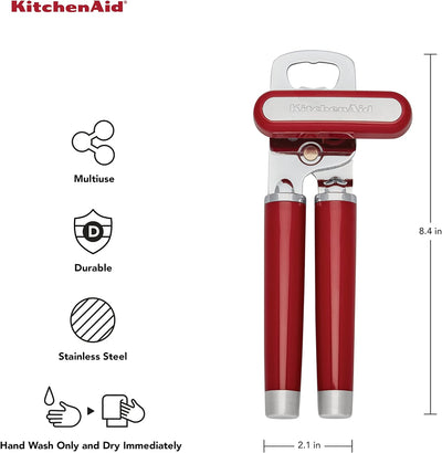 KitchenAid KO199OHERA Gourmet Multifunktions-Dosenöffner, Einheitsgrösse, Rot matt Einheitsgrösse Ro