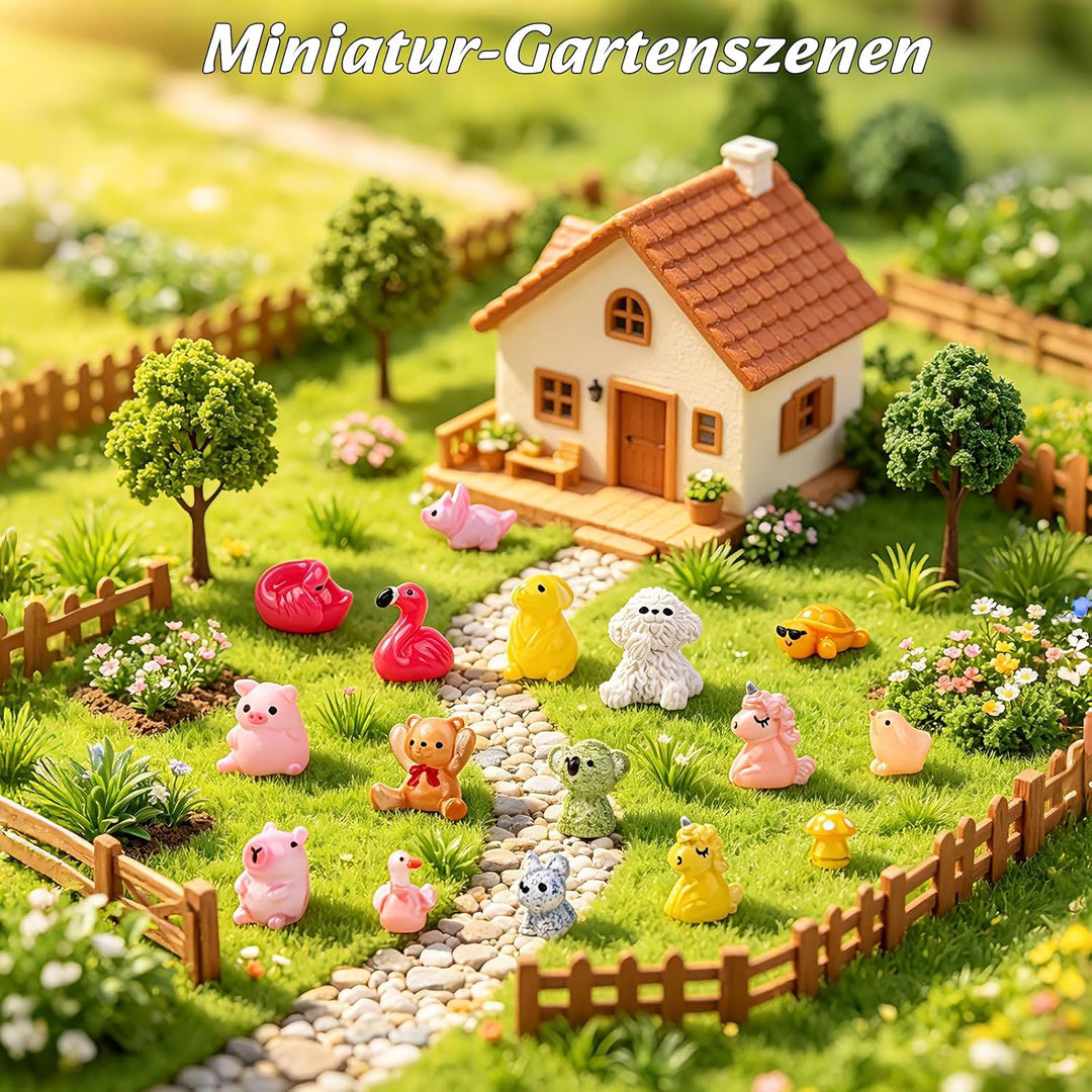120 Stück Mini Figuren Tiere, Verschiedene Modelle Kleine Bunte Tiere Figuren Miniatur Mini Tiere En