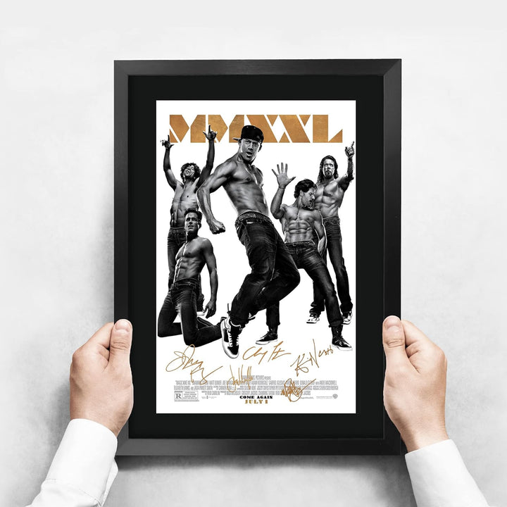 HWC Trading FR A3 Magic Mike XXL Channing Tatun Geschenke gedrucktes Poster signiert Autogramm Bild