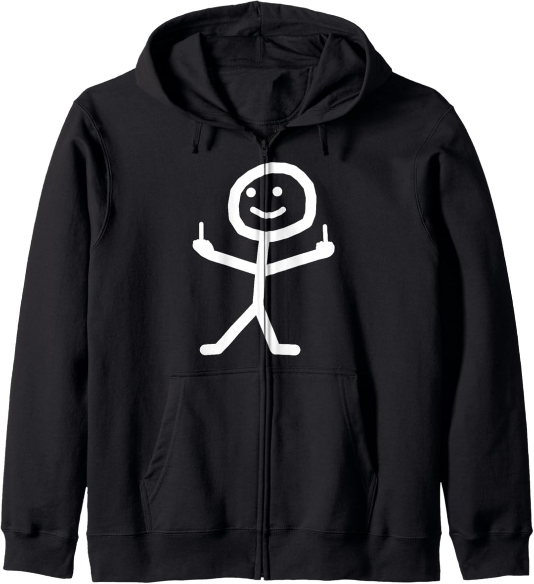 Lustiges Strichmännchen mit Mittelfinger Geschenk Kapuzenjacke