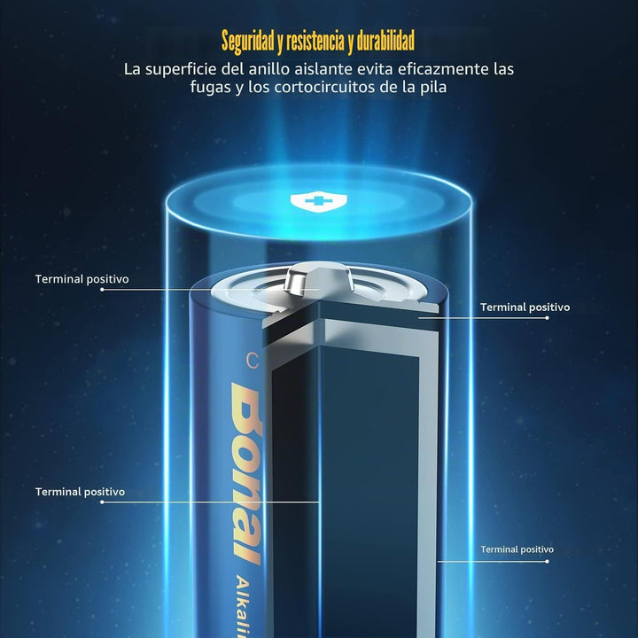 BONAI Longlife C Baby Batterien Alkaline 1,5V (14er-Pack) 7000mAh Hohe Kapazität Babyzellen Typ C-Al