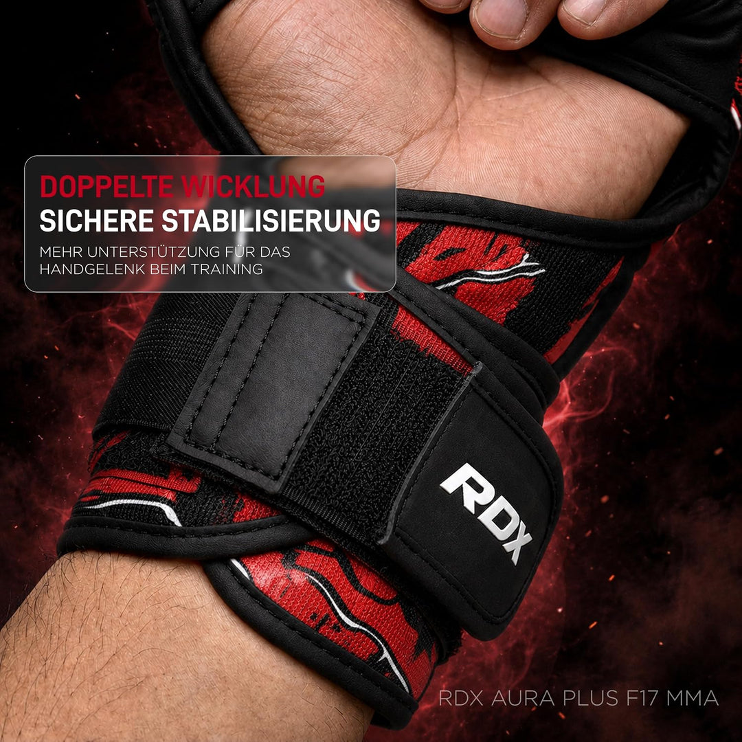 RDX Grappling Gloves Shooter NEW Aura F17 Black/Red M, Black/Red M