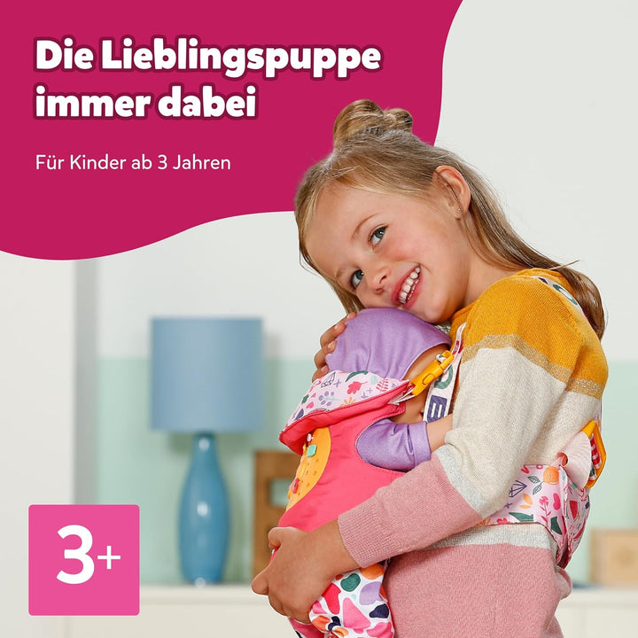 BABY born Babytrage Pin-Play für Puppen - Inkl. verstellbarem Gurtsystem für verschiedene Kindergrös