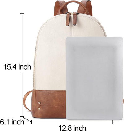 CLUCI Rucksack Damen und Herren 15,6 Zoll Leder Laptop Business Grosse Reise Einfacher Computerrucks