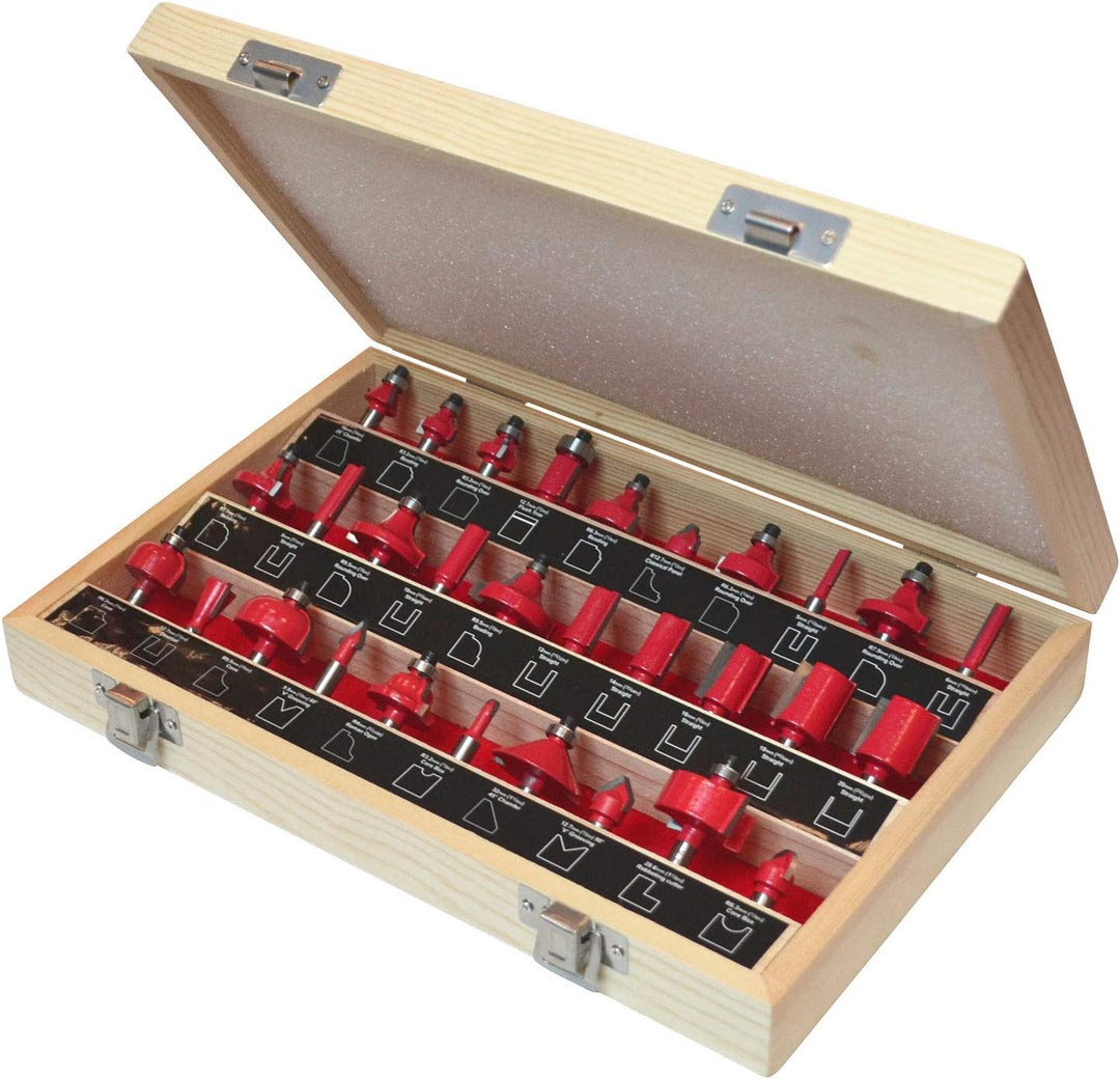 Faithfull TCT Router Bit Set, 30 Piece RBS30 Multi-colour