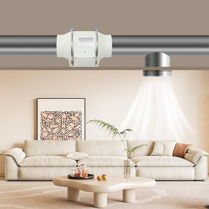 HF-100 Luftventilator, 100 mm, 28 W, 220 m³/h, 2600 U/min, Weiss
