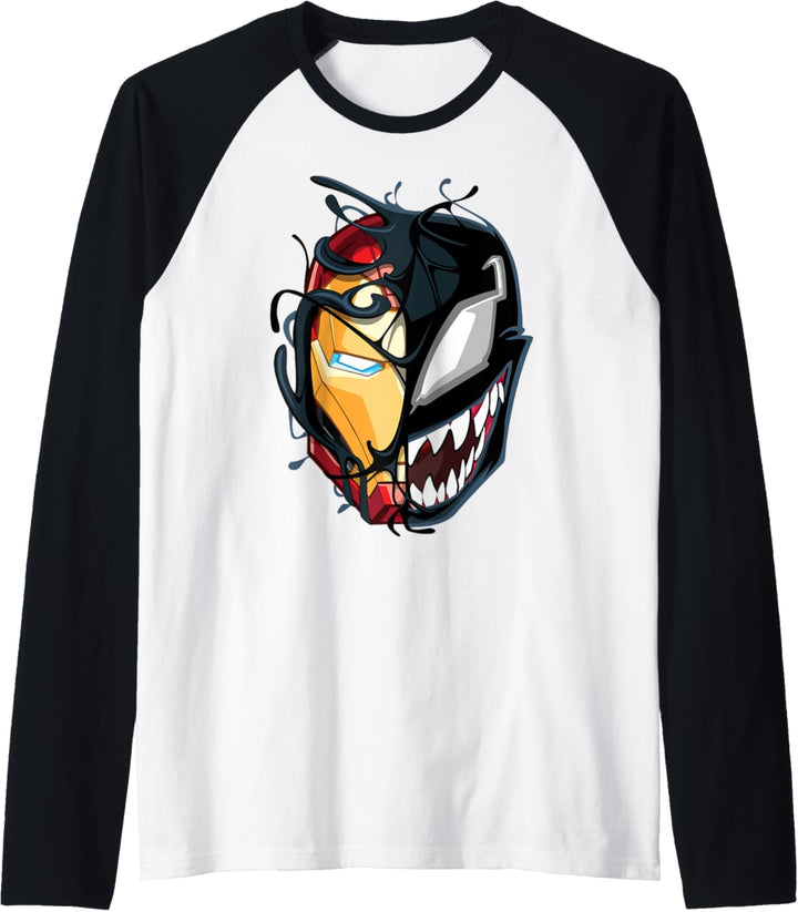 Marvel Iron Man Venom Split Face Raglan