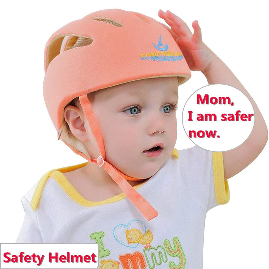 IULONEE Baby Helm Kleinkind Schutzhut Kleinkind Kopfschutz Baumwolle Hut Kleinkind Verstellbarer Sch