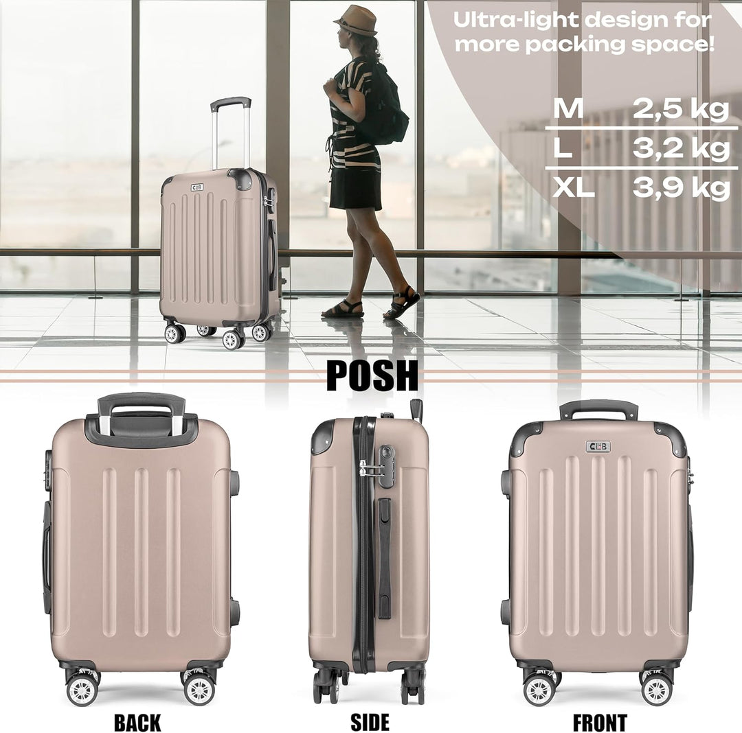 POSH Hartschalenkoffer Koffer &amp; trolleys rollkoffer handgepäck reisekoffer mit Rollen | Koffer gross