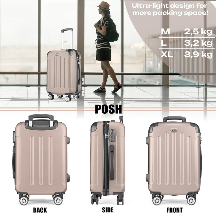 POSH Hartschalenkoffer Koffer &amp; trolleys rollkoffer handgepäck reisekoffer mit Rollen | Koffer gross