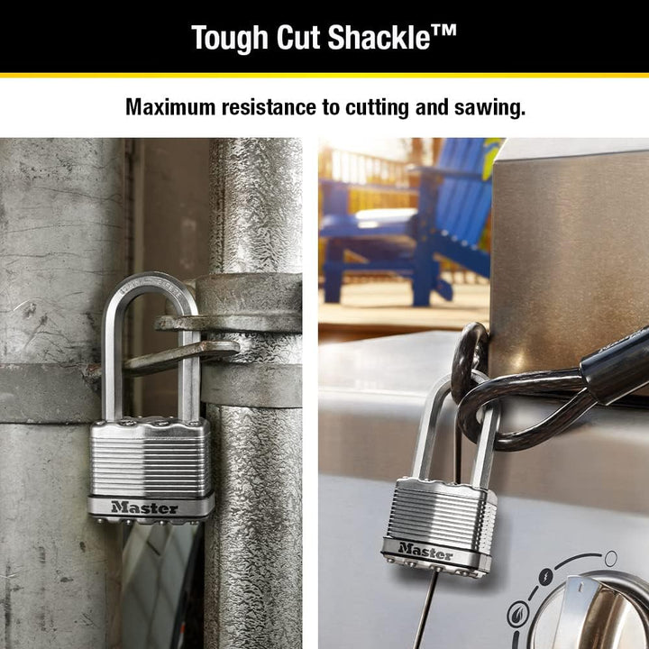 Master Lock M5XTRILH Magnum Vorhängeschloss mit Schlüssel, 3 Stück, gleichschlieÃŸend 3 Pack, Keyed-